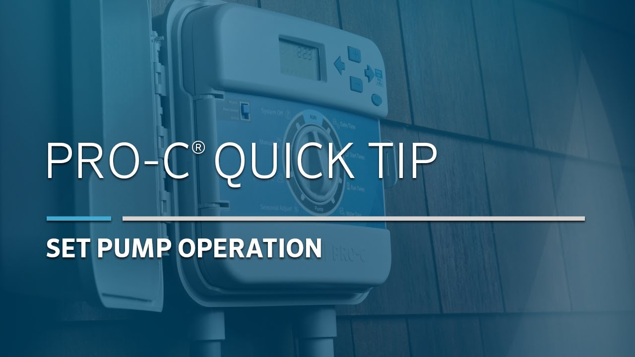 Pro-C Irrigation Controller Basic: 07, Pump Operation