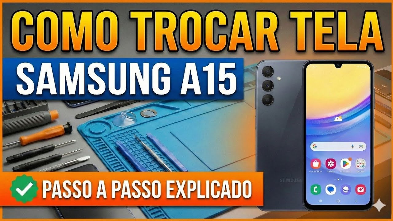 Como desmontar e trocar tela Samsung A15 