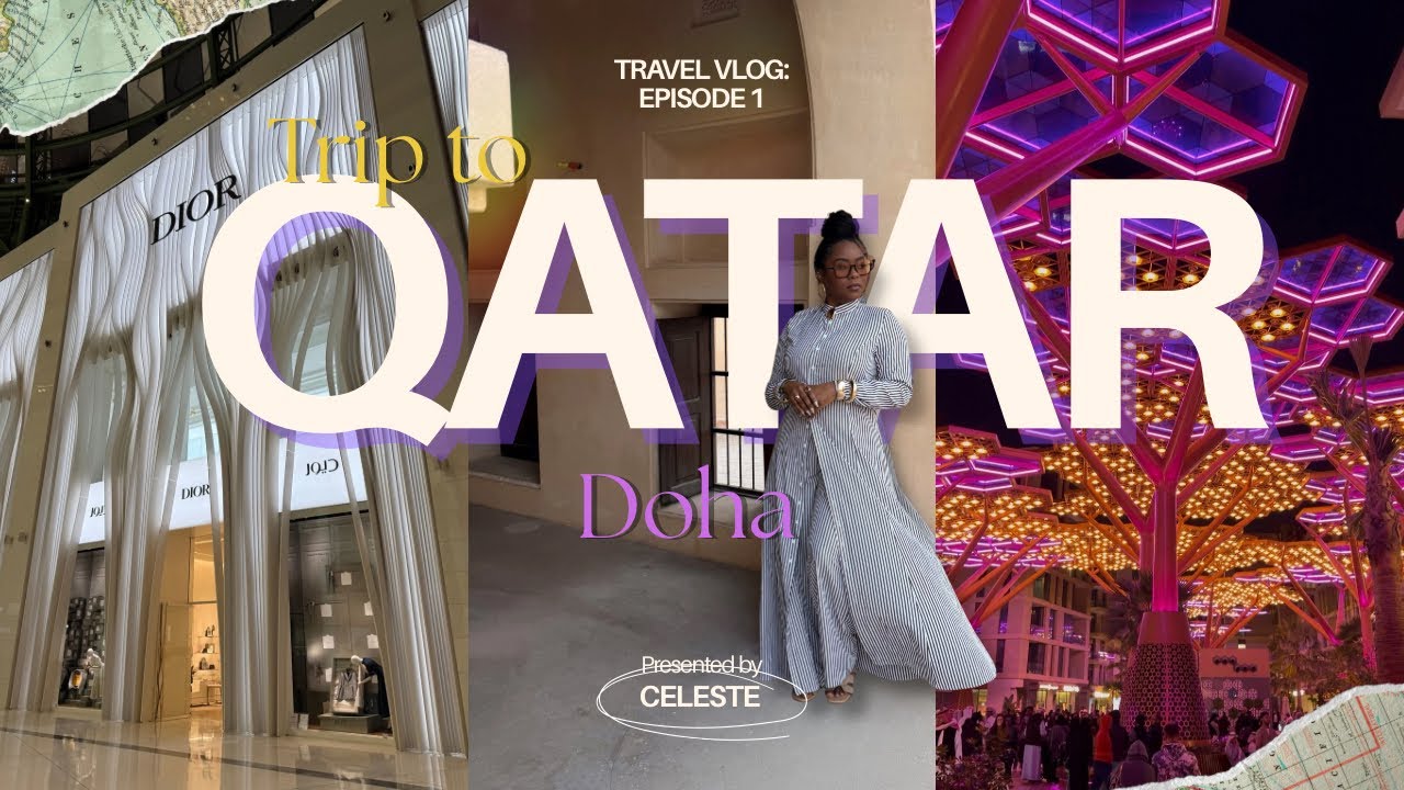 Travel Vlog | Doha, Qatar Pt. 1 | My 1st trip w/ my bestie | Flight, Hotel, Food + 1st night