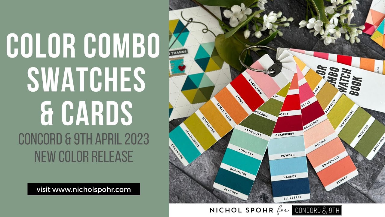 Cardstock Color Combo Swatches & Cards (Concord & 9th April 2023 Release)