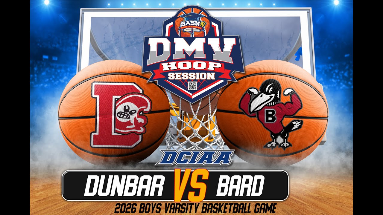 Матч Dunbar Crimson Tide против Bard Falcons | Обзор игры DCIAA | DMV Hoop Session