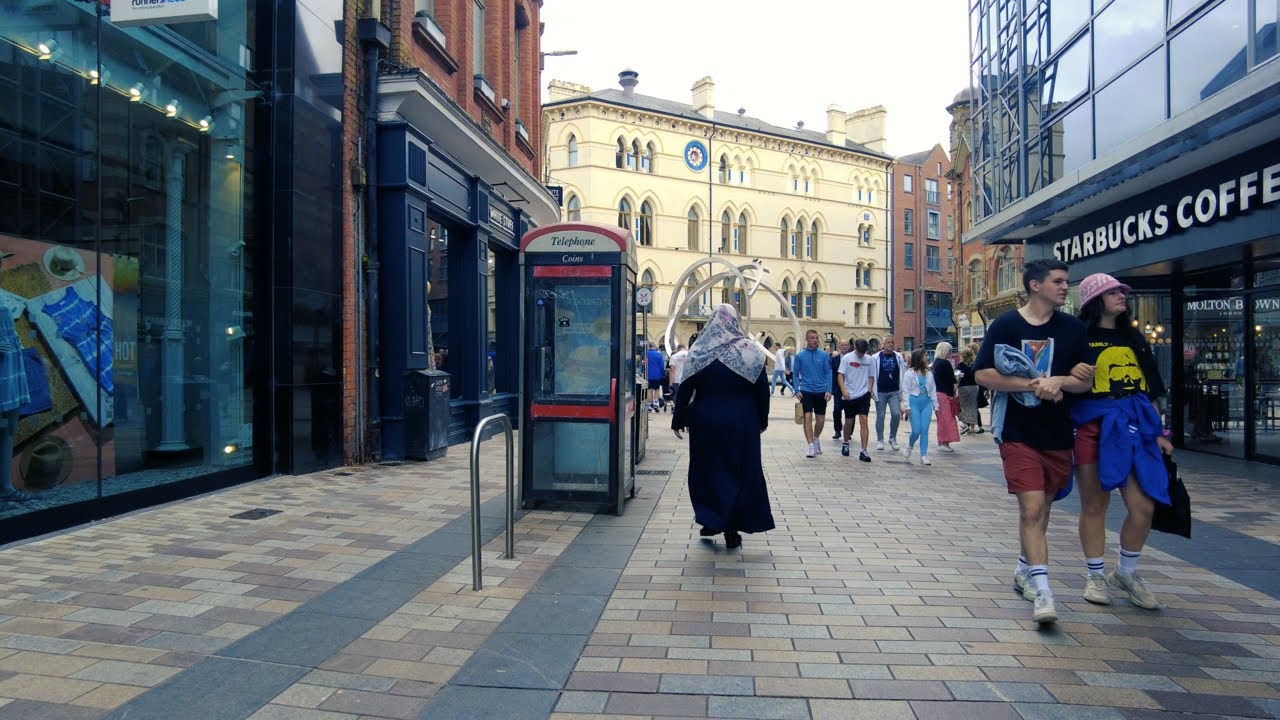 Walking Through Belfast City Centre on a Friday Afternoon | 4K Binaural Street Ambience N.Ireland