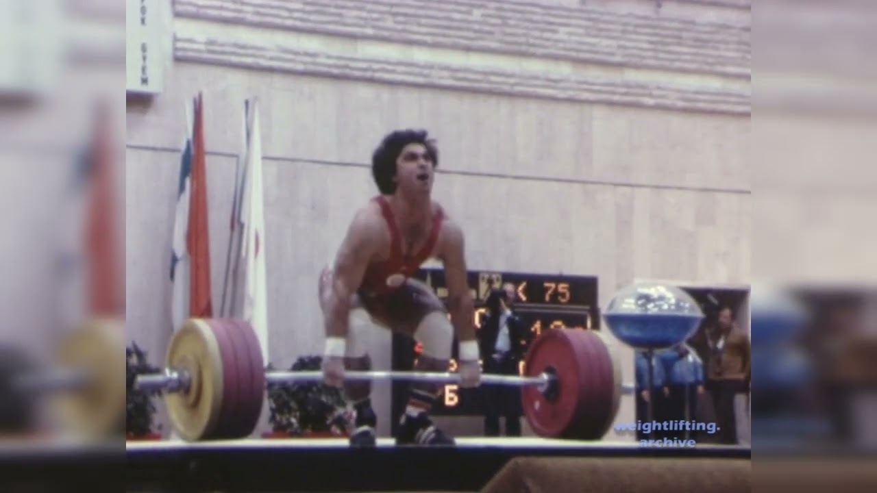 Varbanov Alexander@75kg - 210 kg C&J World Record - 1983 Weightlifting World Championships
