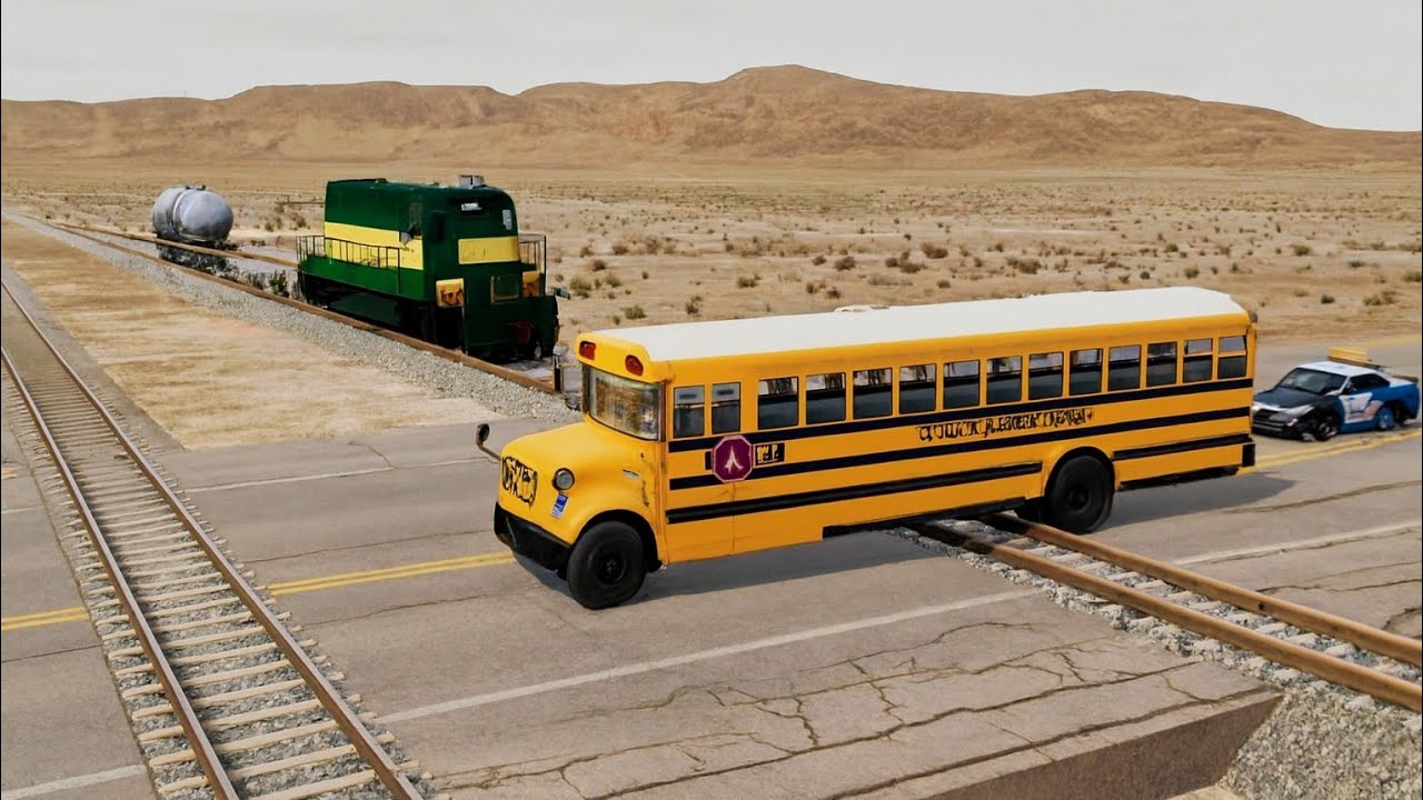 Train vs School Bus Crash 😱 | Episode 2 | BeamNG.drive