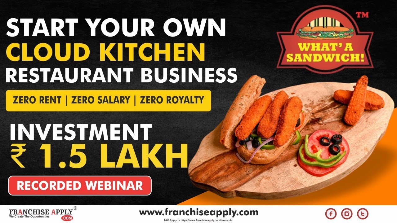 What'A Sandwich Franchise | Franchise Apply | Best Cloud Kitchen Franchise | Low Cost Franchise