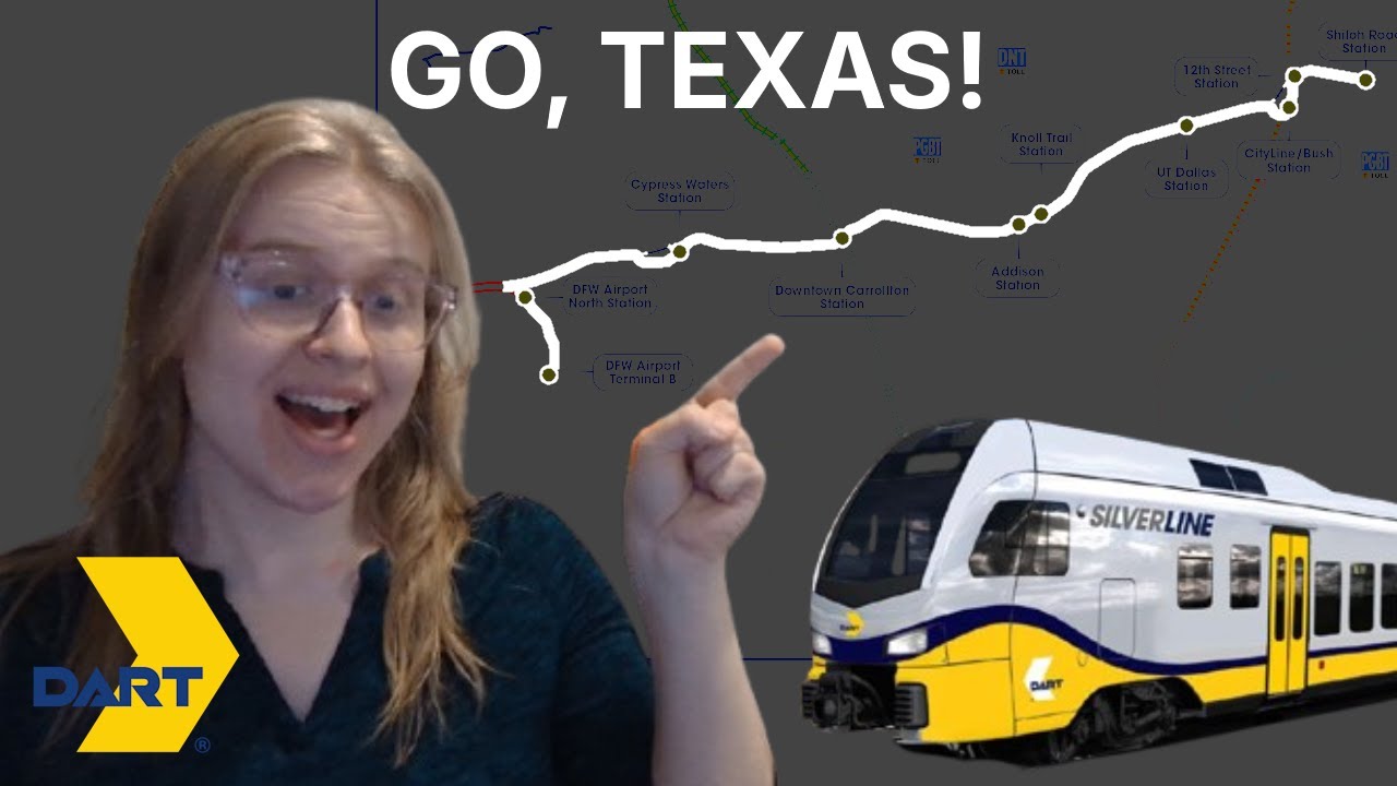 I rode the first* ever DART Silver Line train!! (Dallas, TX)