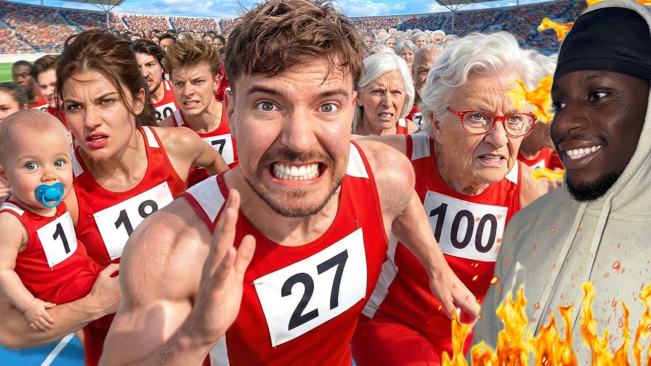 Reacting to Ages 1 - 100 Race For $250,000! By MrBeast
