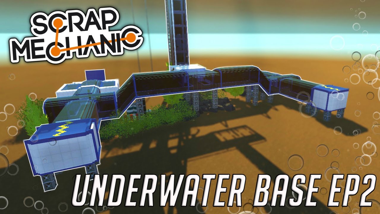 ESCAPE PODS, APARTMENTS, and VEHICLE BAY - (Underwater Base EP2) - Scrap Mechanic Gameplay