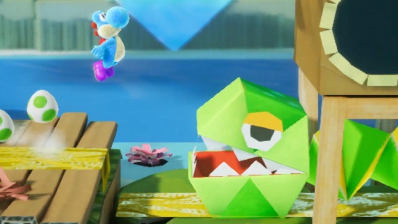 Yoshi's Crafted World - 100% Walkthrough - Hoppin' Higher - Front & Flip Side
