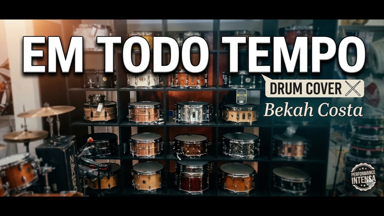 Em Todo Tempo | Drum Cover Bekah Costa 🔥#drummer #worship #shorts