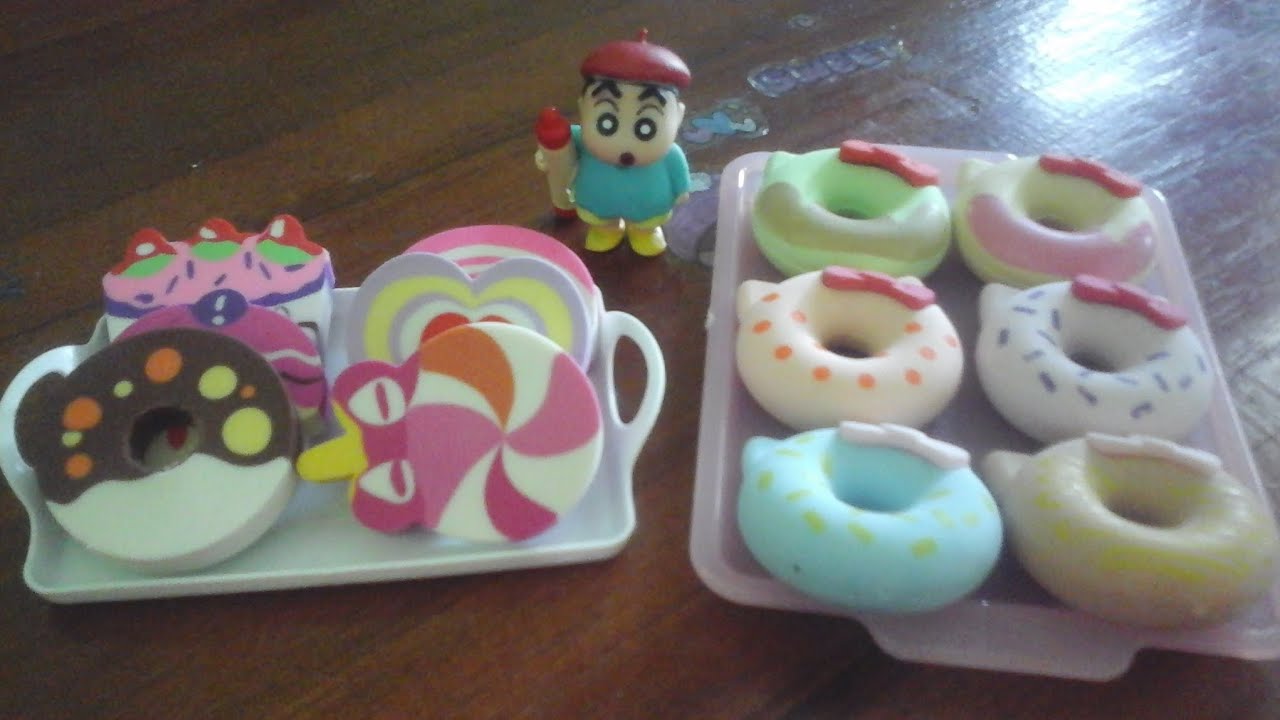 🍰 Food-like, fancy eraser &bull; Hello Kitty&rsquo;s donuts & 2D food-like eraser 🐱