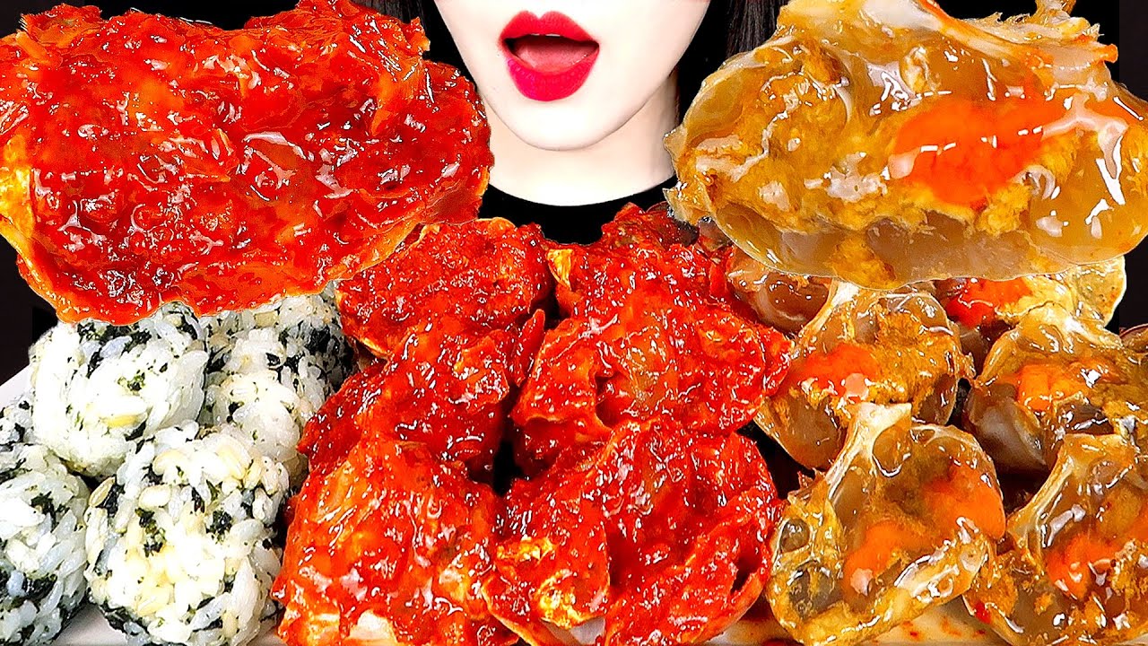 ASMR MUKBANG SOY SAUCE MARINATED CRAB, SPICY RAW CRAB 양념게장 간장게장 먹방 EATING SOUNDS 咀嚼音ケジャン | ZOEY ASMR