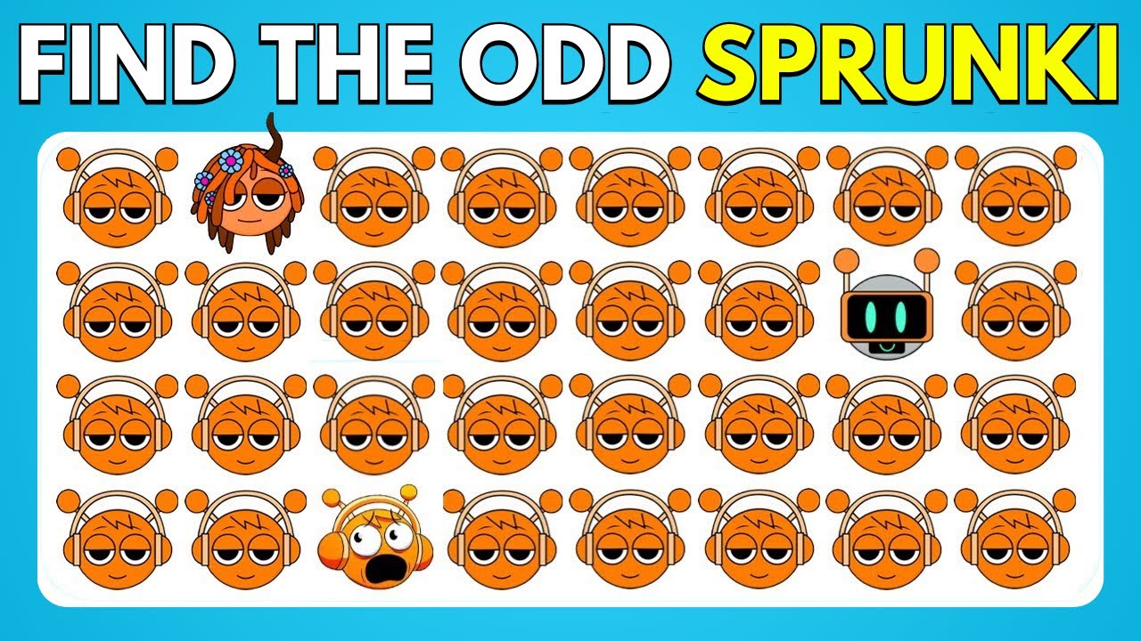 Incredibox Sprunki Quiz 🧐🔥 Find The odd One Out -  Sprunki Edition | Easy, Medium, Hard | Emoji Quiz
