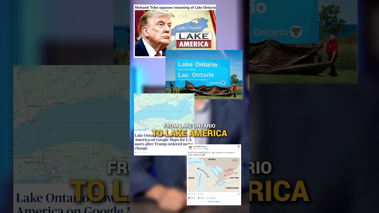 Can the President legally rename Lake Ontario to Lake America? 😳🤯😳 #ontario #shorts #lakeamerica