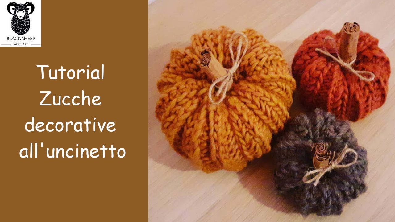 Tutorial Zucche decorative all'uncinetto 🍂 🎃