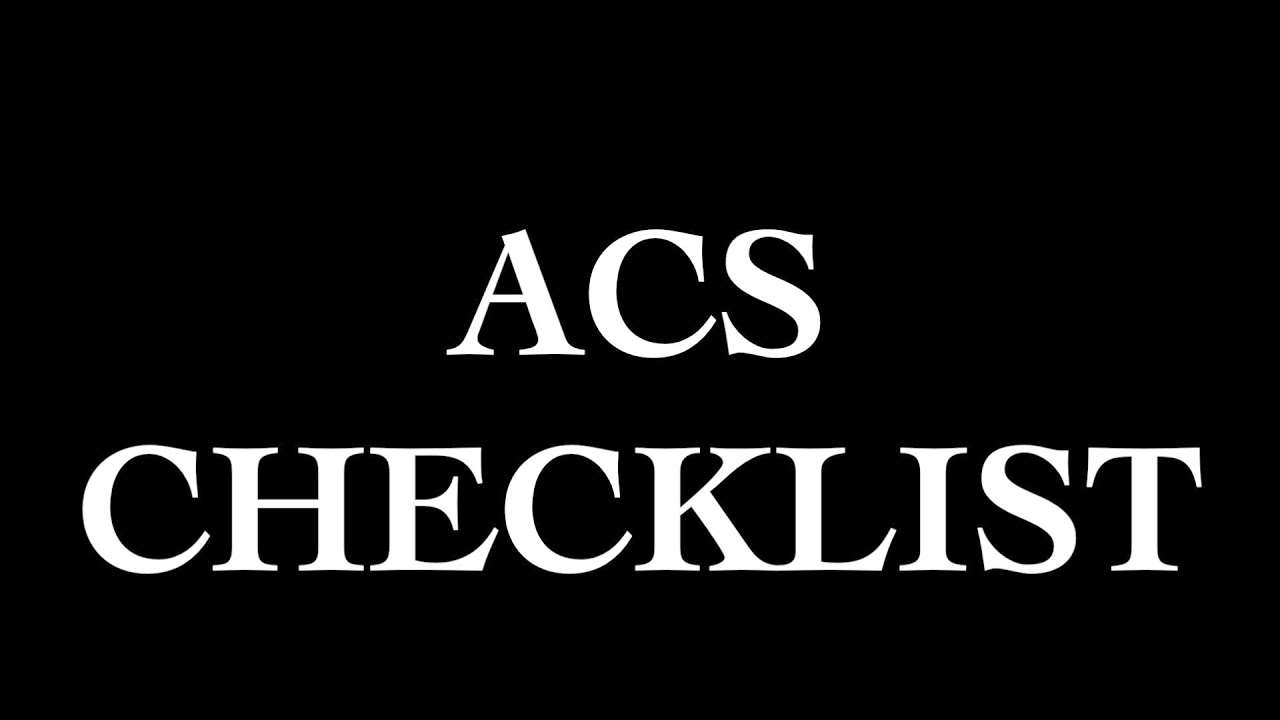 ACS Migration Skills Assessment: checklist