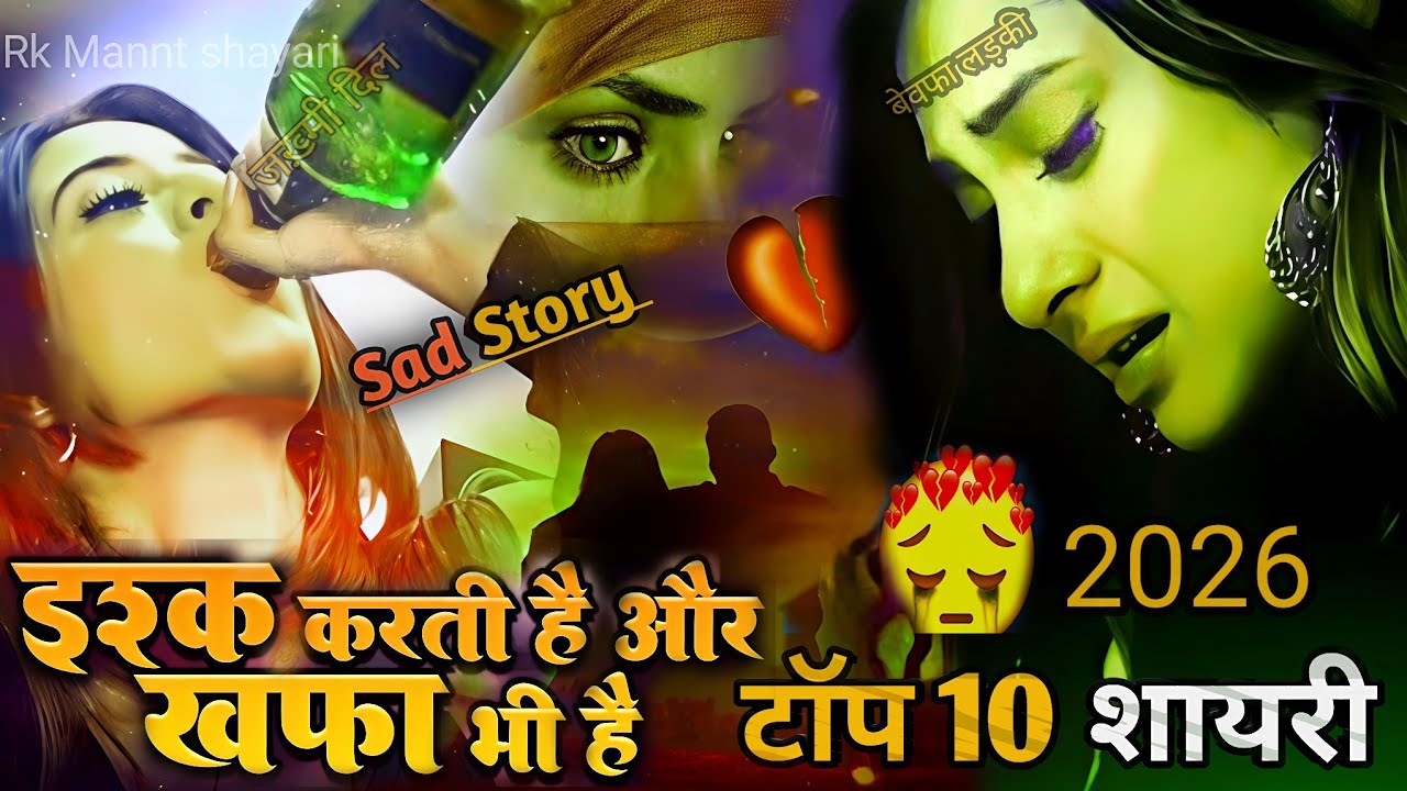 😭रुला दिया यें  टॉप 10 दर्दनाक शायरी🥀 | इश्क़ करती है और खफा भी है |💔 बेवफाई इमोशनल स्टोरी आपके लिये😔