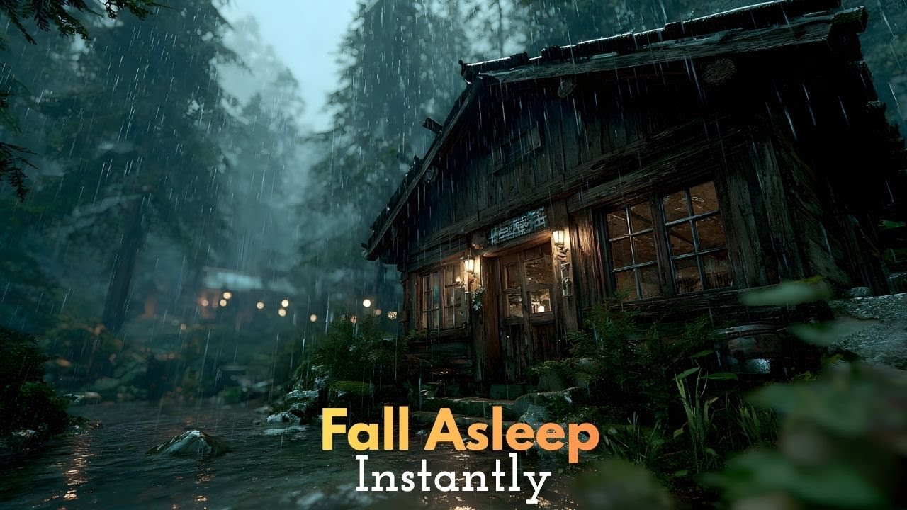 Heavy Rain at the Fairytale Cottage – Deep Forest Storm (Flute & Piano)