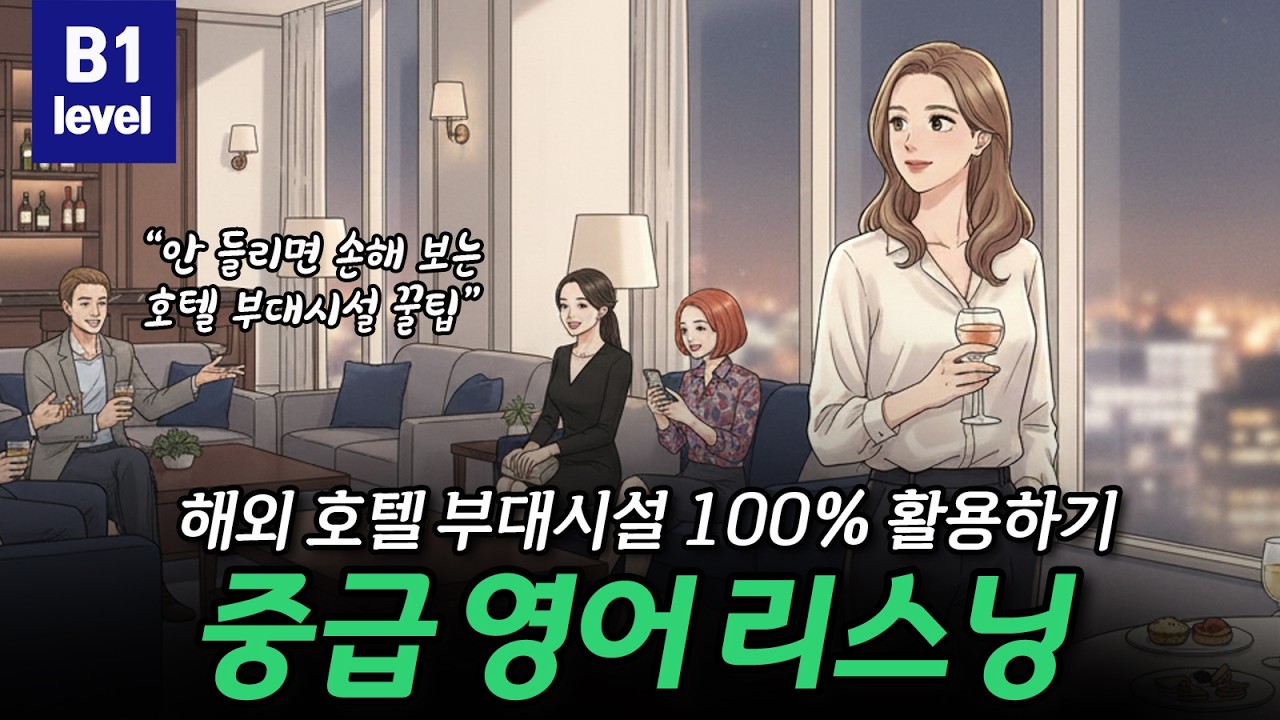 [중급영어리스닝] 해외 호텔 부대 시설 100% 활용하기 😎✈🏟  CEFR B1(Intermediate)