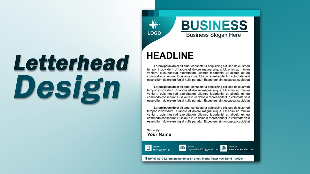 How To Create Professional Letterhead In CorelDRAW - CorelDraw Tutorial