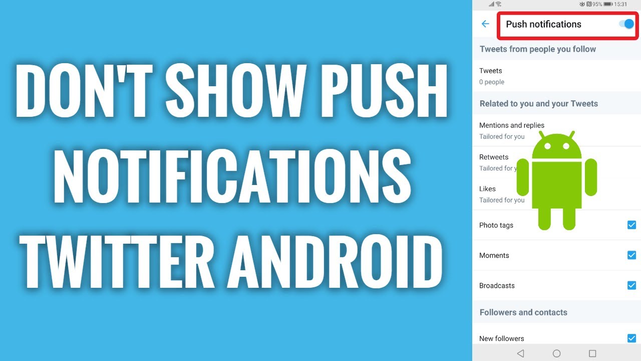 How To Not Show Twitter Push Notifications On Android
