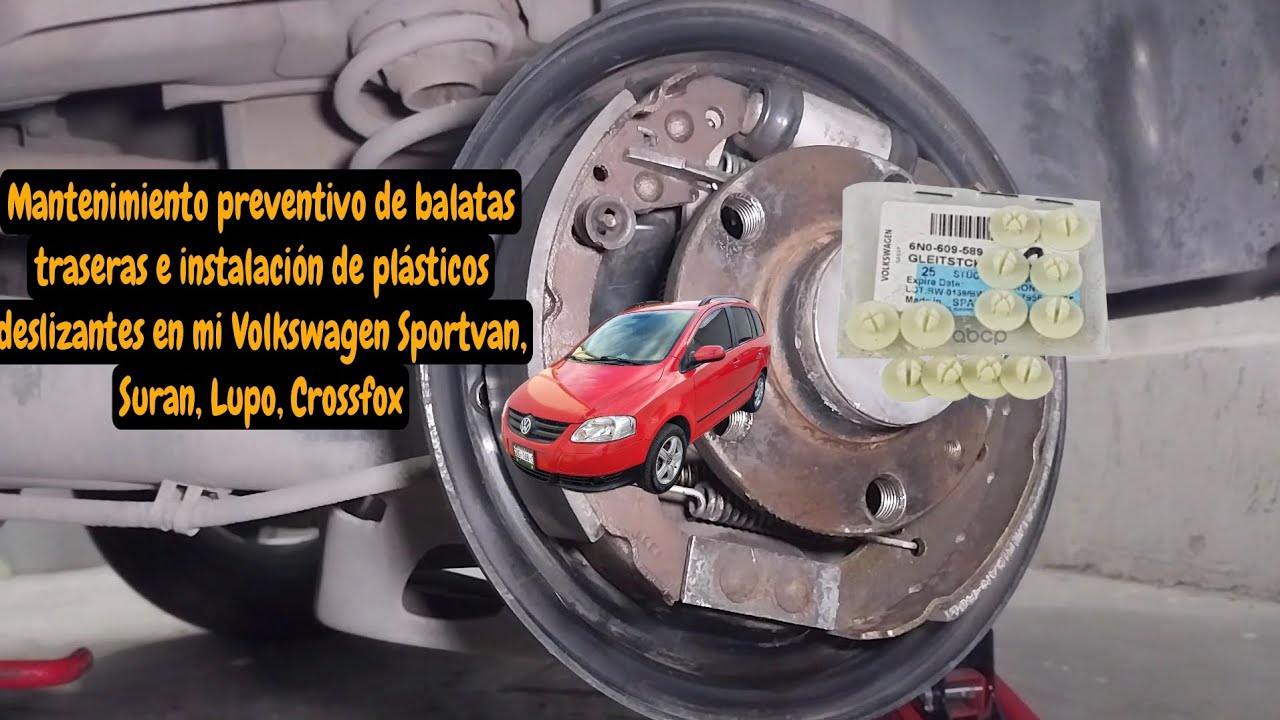 Mantenimiento preventivo balatas traseras y cambio de plásticos deslizantes wolkswagen Sportvan