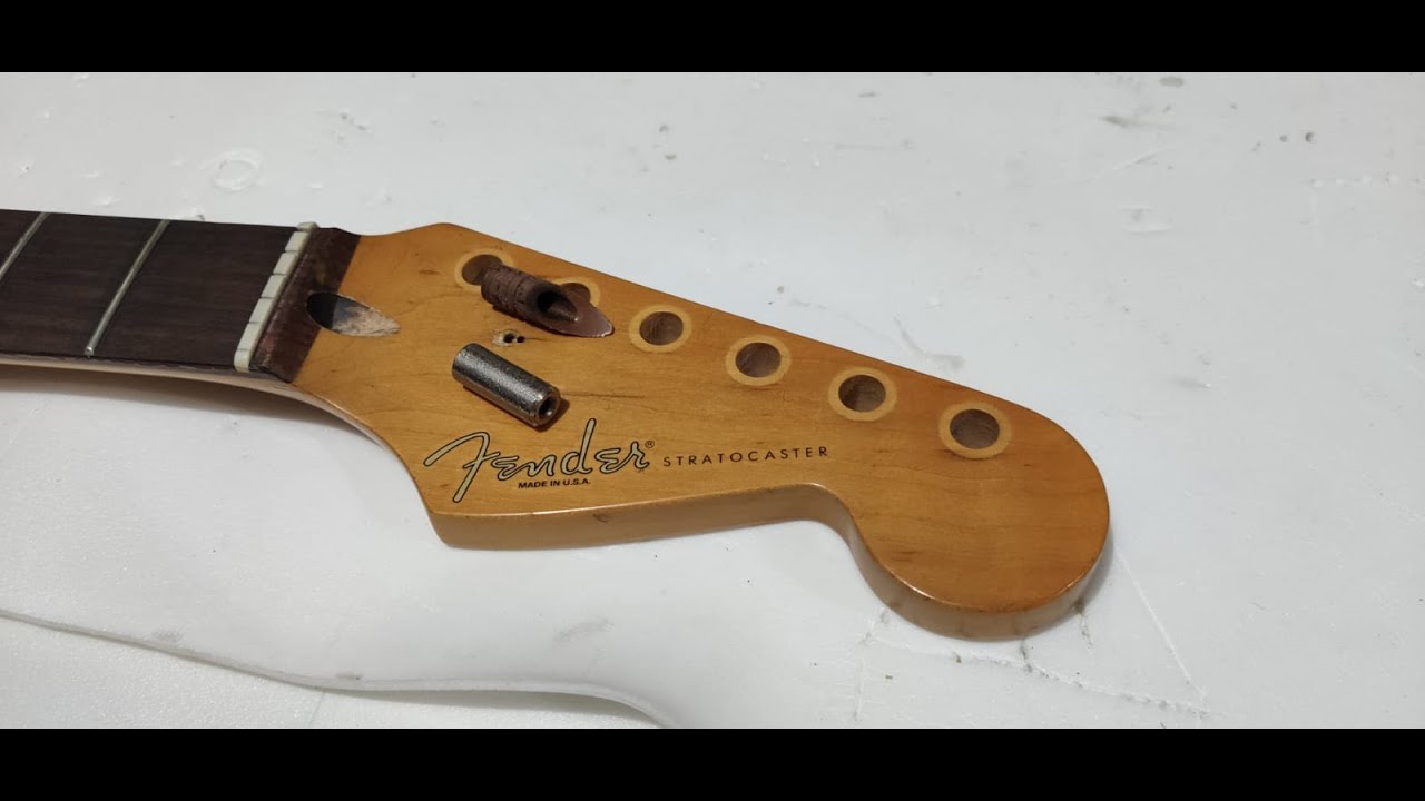 Conserto tensor de Fender Stratocaster, remoção e subsitituição da bala espanada!