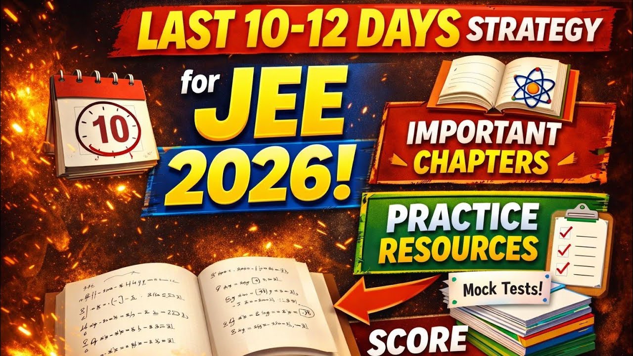 STOP Doing This in Last 10 Days ❌ | JEE Mains 2026 Final Roadmap & Safe Score