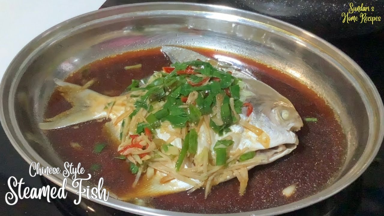 Steamed Ginger Soy Fish | Chinese Style Steamed fish & Stir Fried Beansprouts |
