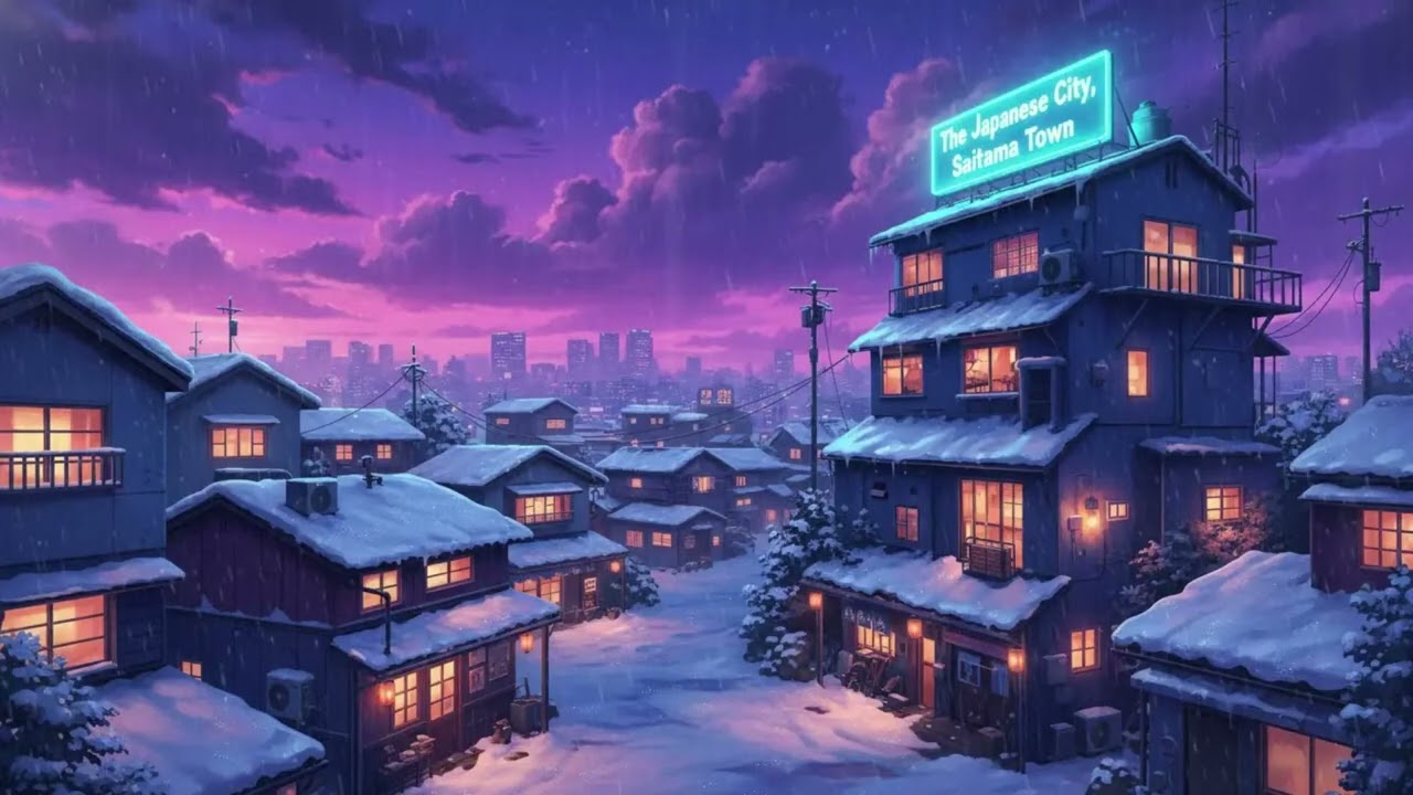 🌧️ Snow Night Rain Lofi 🎧 Deep Hip Hop Beats for Focus & Flow  by The Japanese City