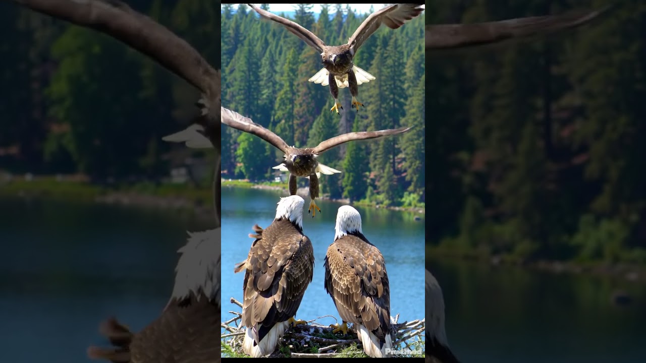 The Beautiful Eagles and Eaglets Flight Training 9:16-43 #wildlife #beautiful #eagles #flighttrainin