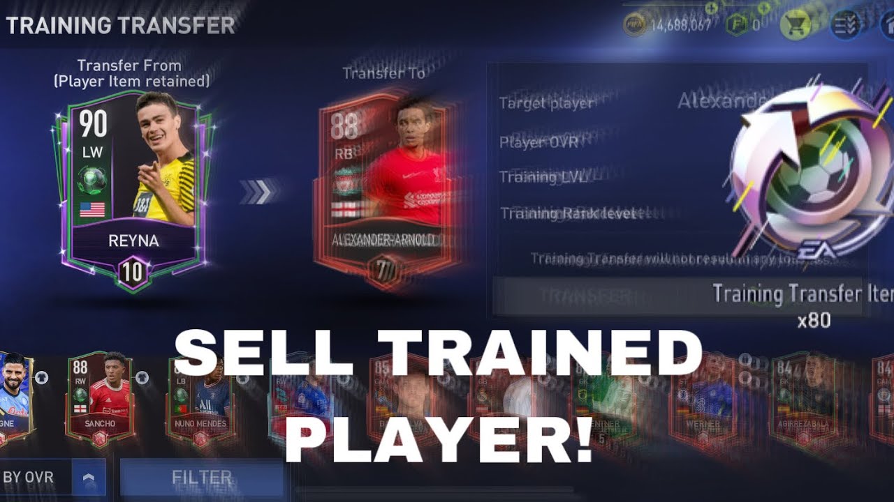 How to sell Trained/Ranked players in Fifa mobile 22
