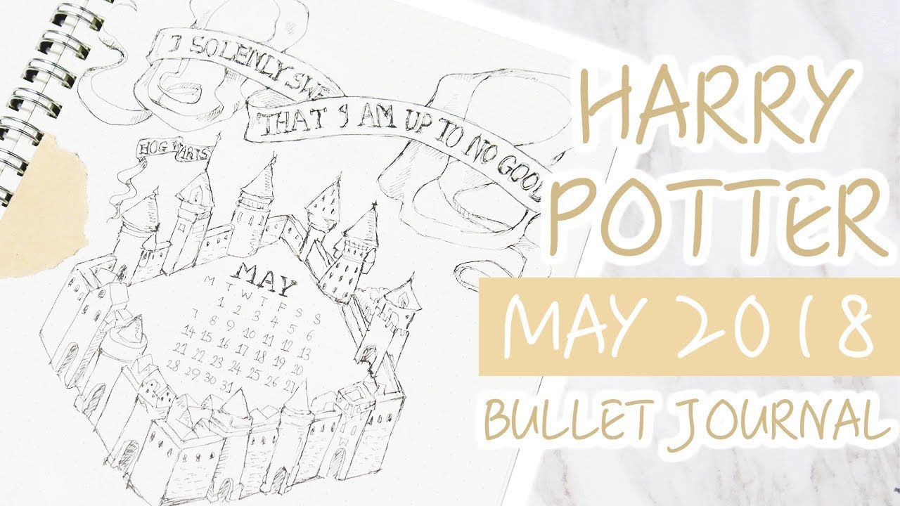 〶 喵星人 || 手帳設計 ✒ 5月哈利波特主題子彈筆記｜MAY 2018 HARRY POTTER BULLET JOURNAL