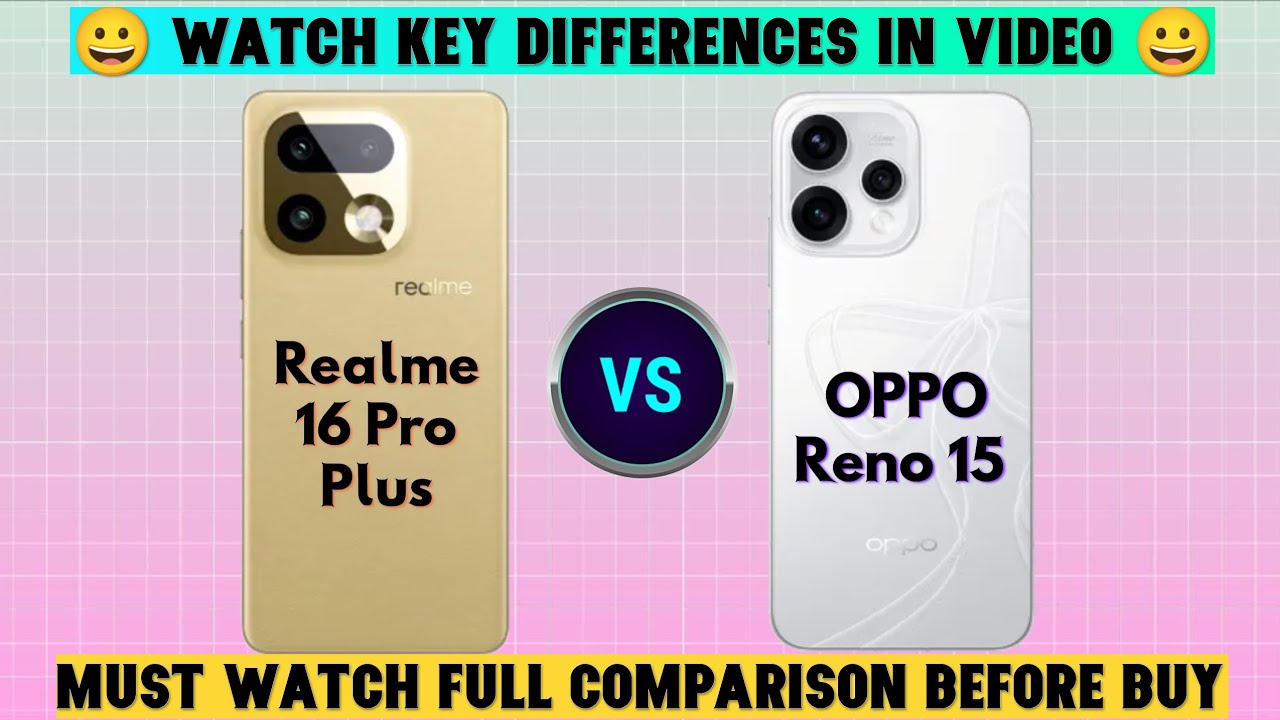 OPPO Reno 15 vs Realme 16 Pro Plus Full Specs Comparison