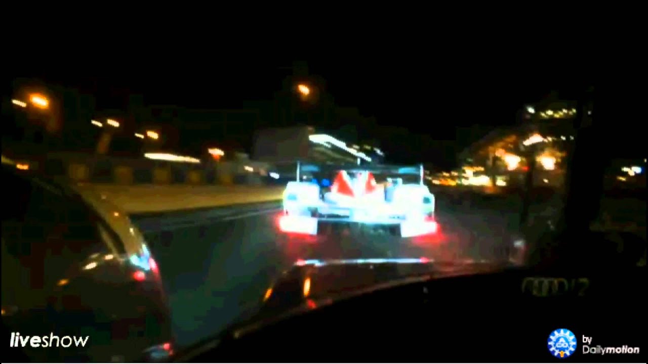 Audi Sport Team Joest # 2 R18 E-Tron 2 laps Lemans 2012 Night Time.