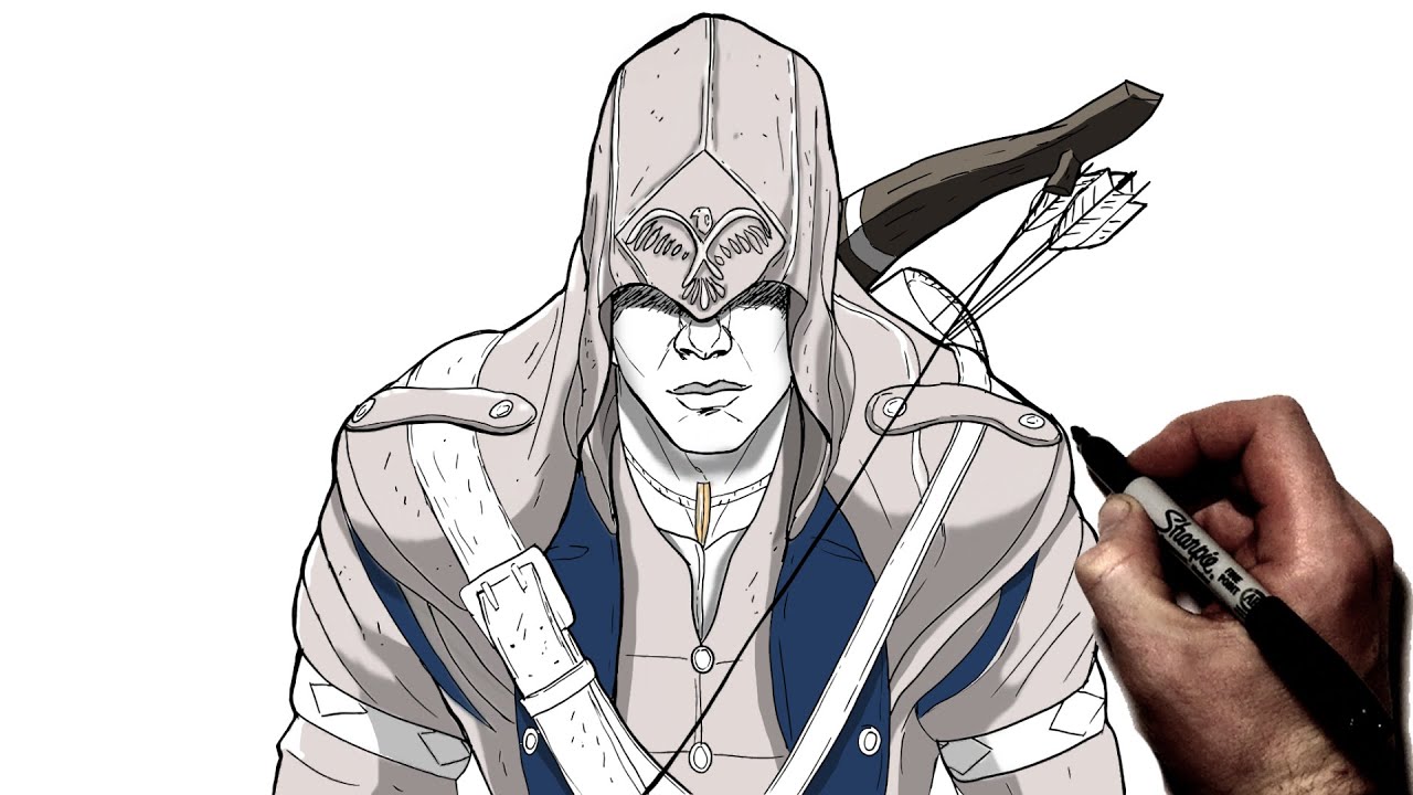 How To Draw Connor Kenway | Step By Step | Assassin's Creed III