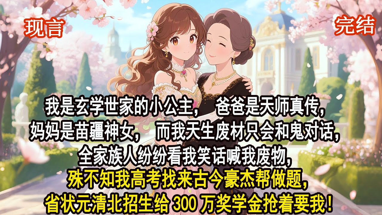 我是玄學世家的小公主，爸爸是天師真傳，媽媽是苗疆神女，而我天生廢材只會和鬼對話，全家族人紛紛看我笑話喊我廢物，殊不知我高考找來古今豪傑幫做題，省狀元清北招生給300萬獎學金搶著要我！