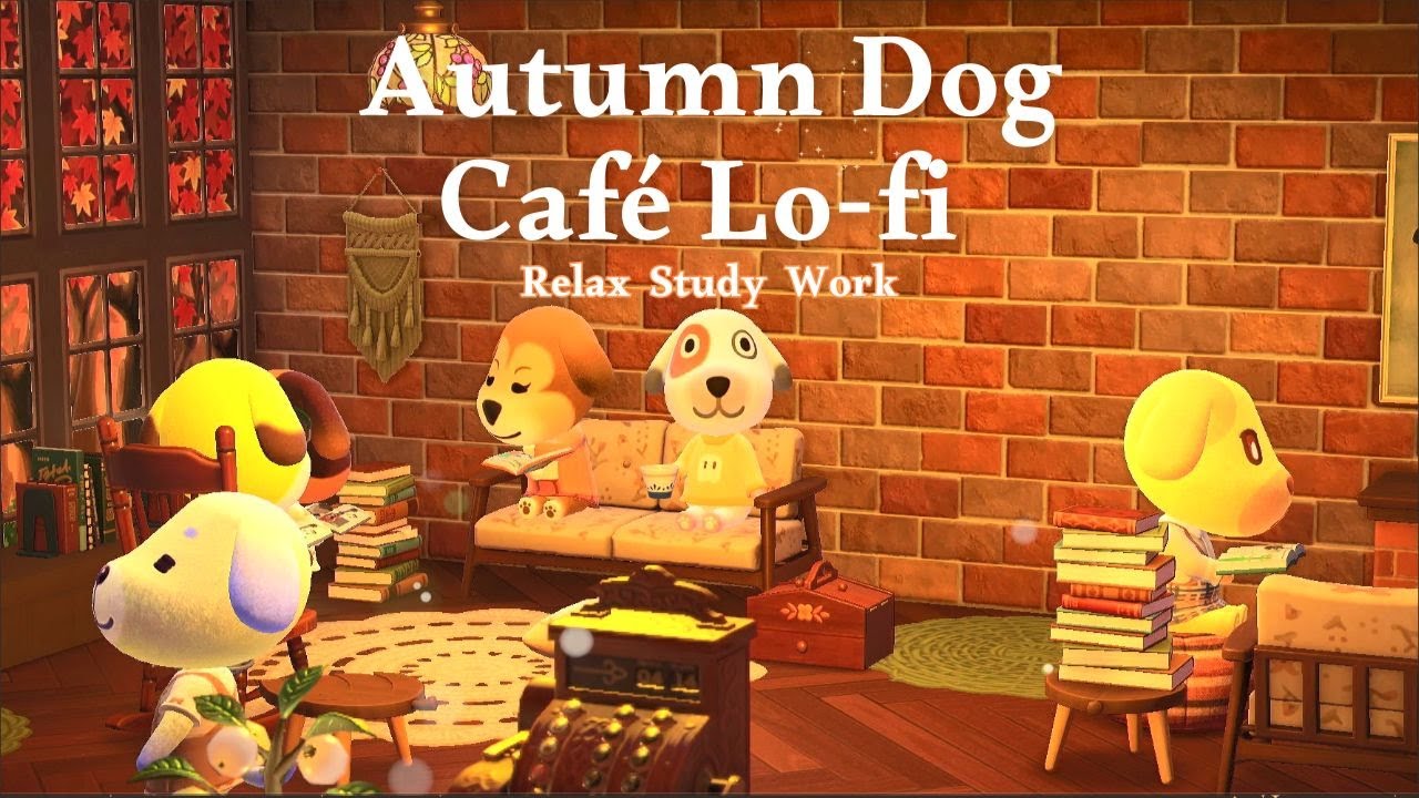 ACNH Cozy Autumn🍂 Dog Coffee Shop Lo-fi Music | Halloween Coffee 2025 🎃
