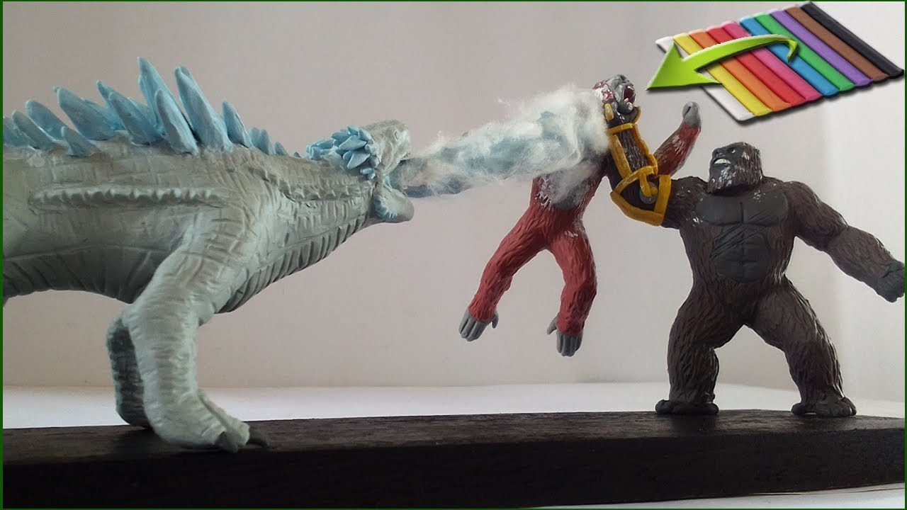 SHIMU AND KONG VS SKAR KING WITH CLAY/PLASTILINA. Godzilla x Kong (2024).