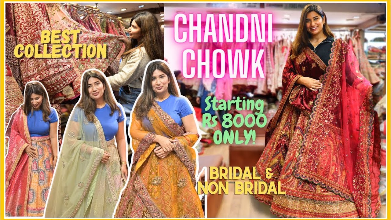 DESIGNER LEHENGA Shopping In CHANDNI CHOWK! Cheap Bridal/Non Bridal Lehanga @ChhabraInternational