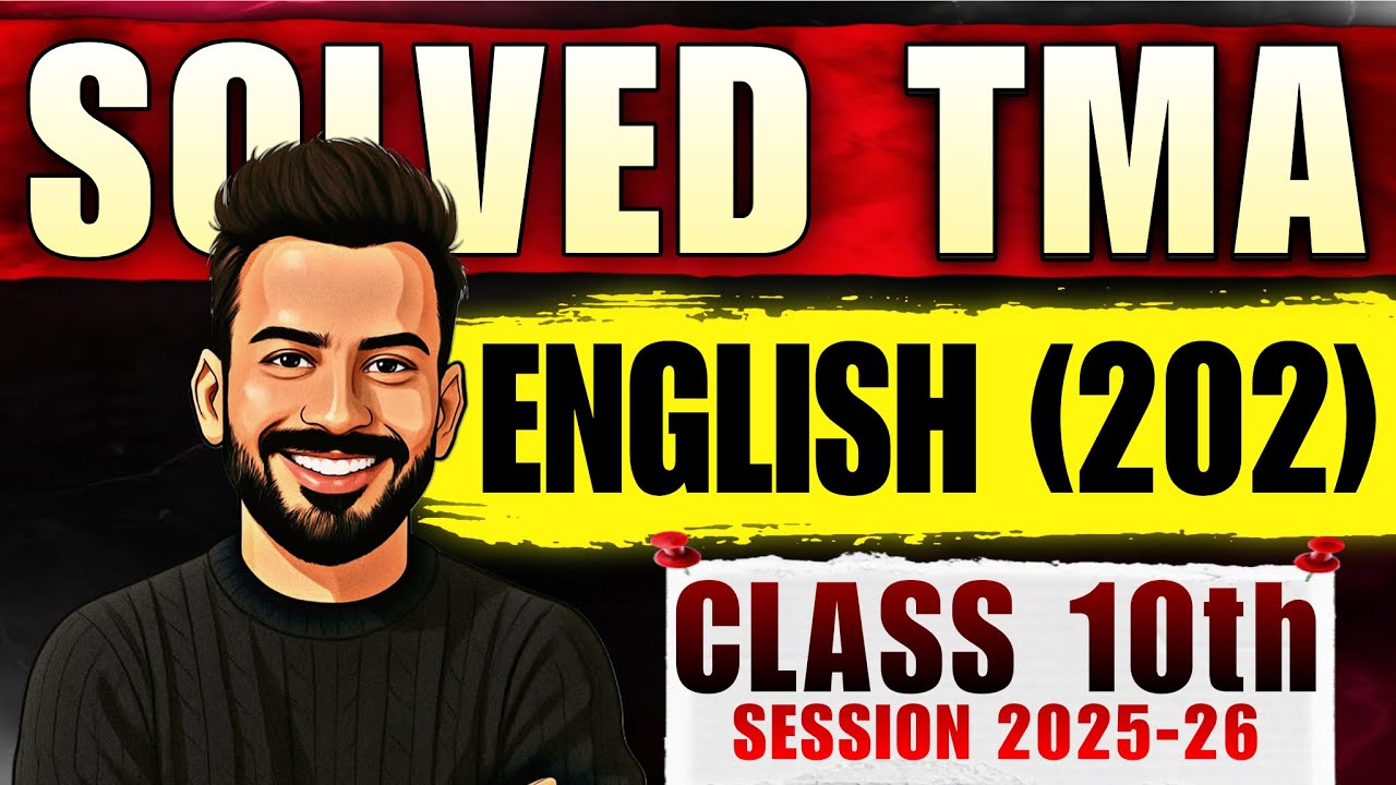 Nios Class 10th English (202) Solved TMA || Public Exam 2025-26 Solved TMA || NIOS