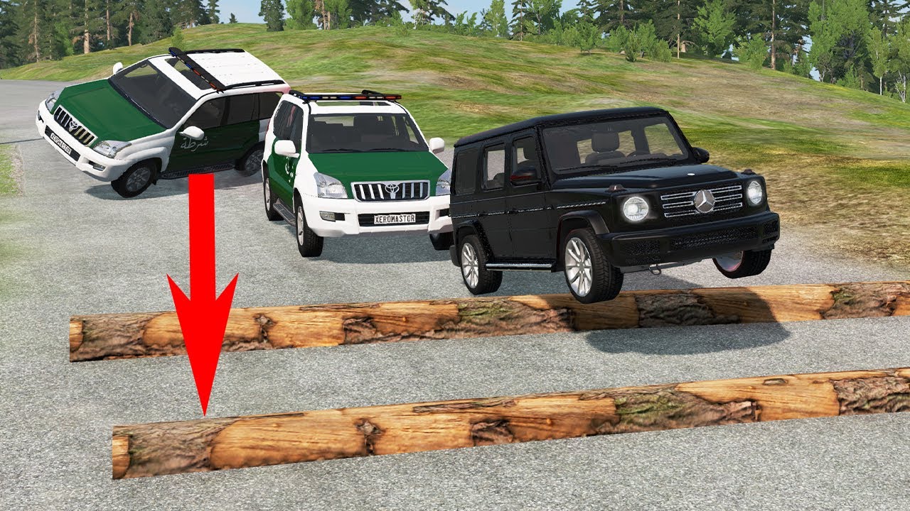Cars vs Fallen Tree Logs #3 - BeamNG Drive | CRASHdriven