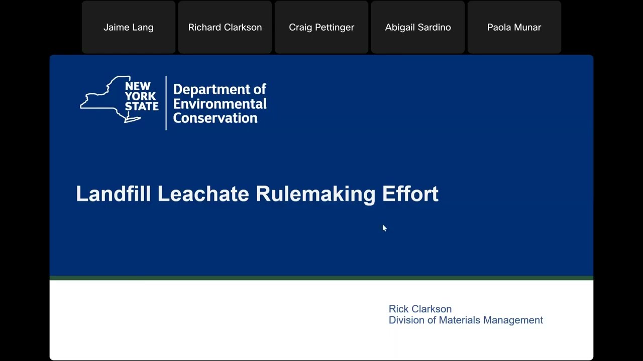 Landfill Leachate Rulemaking Stakeholder Meeting