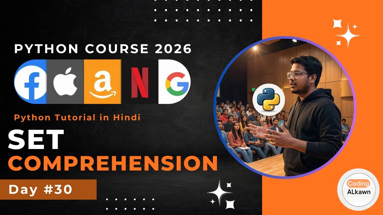 #30 Python SET Comprehension Hindi | PYTHON COMPLETE COURSE FOR BEGINNERS IN HINDI | python tutorial