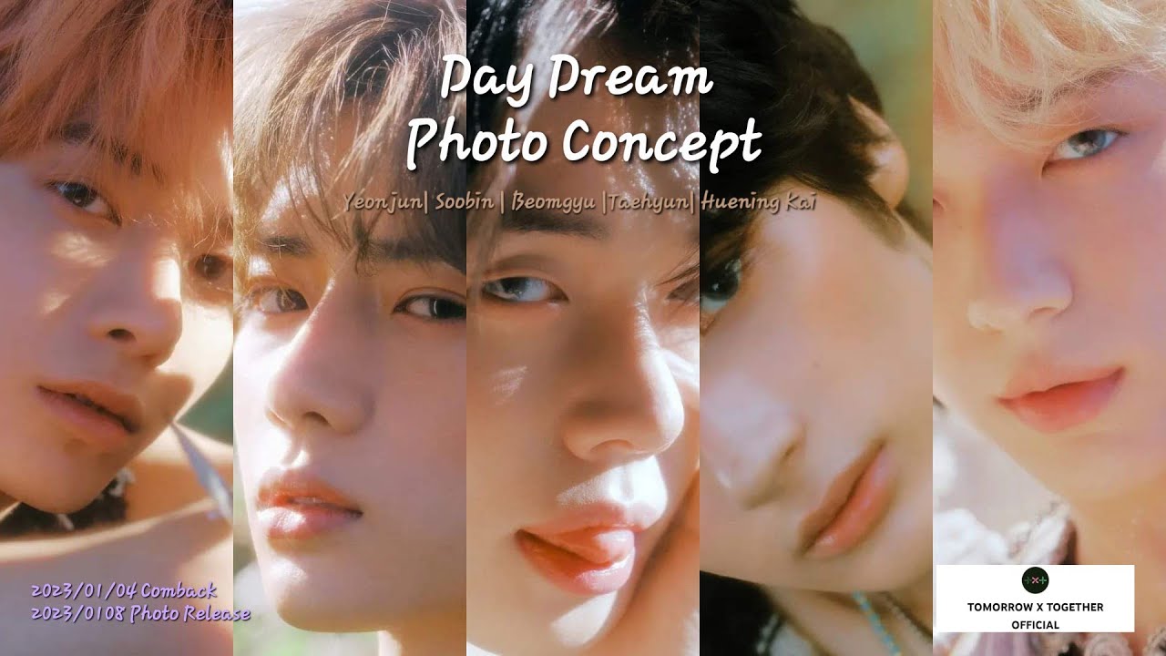 TXT 🍃&hearts;️| DayDream Photo Concept 🔥#txt #txtmoa #yeonjun #beomgyu #soobin #hueningkai #taehyun