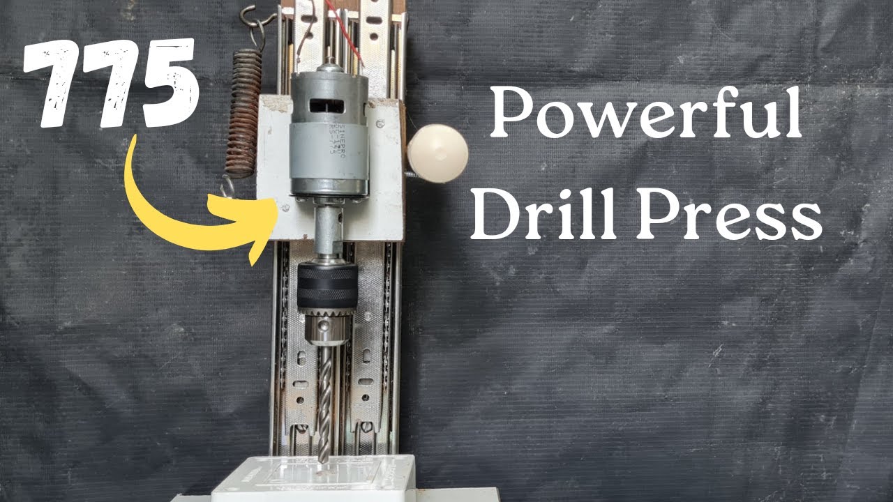 how to make a drill press machine at home using 775 motor