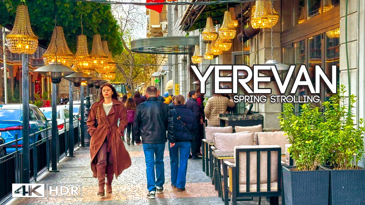 Spring in Yerevan 🇦🇲 | Beautiful Walking Tour 4K HDR | Lively Streets & Caf&eacute; Vibes