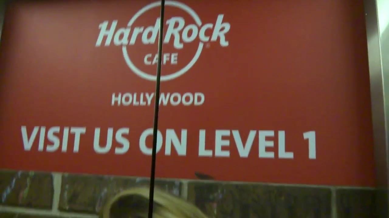 VERY BUSY Fujitec Traction Elevators at Hollywood & Highlands Center in Hollywood, CA.