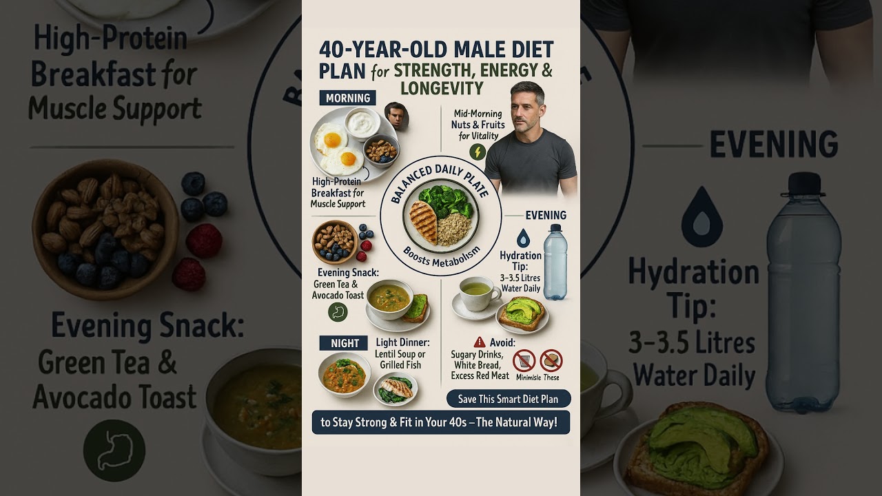 Best Diet Plan for 40 Year Old Men #shorts #short #shortsfeed #trending #viral