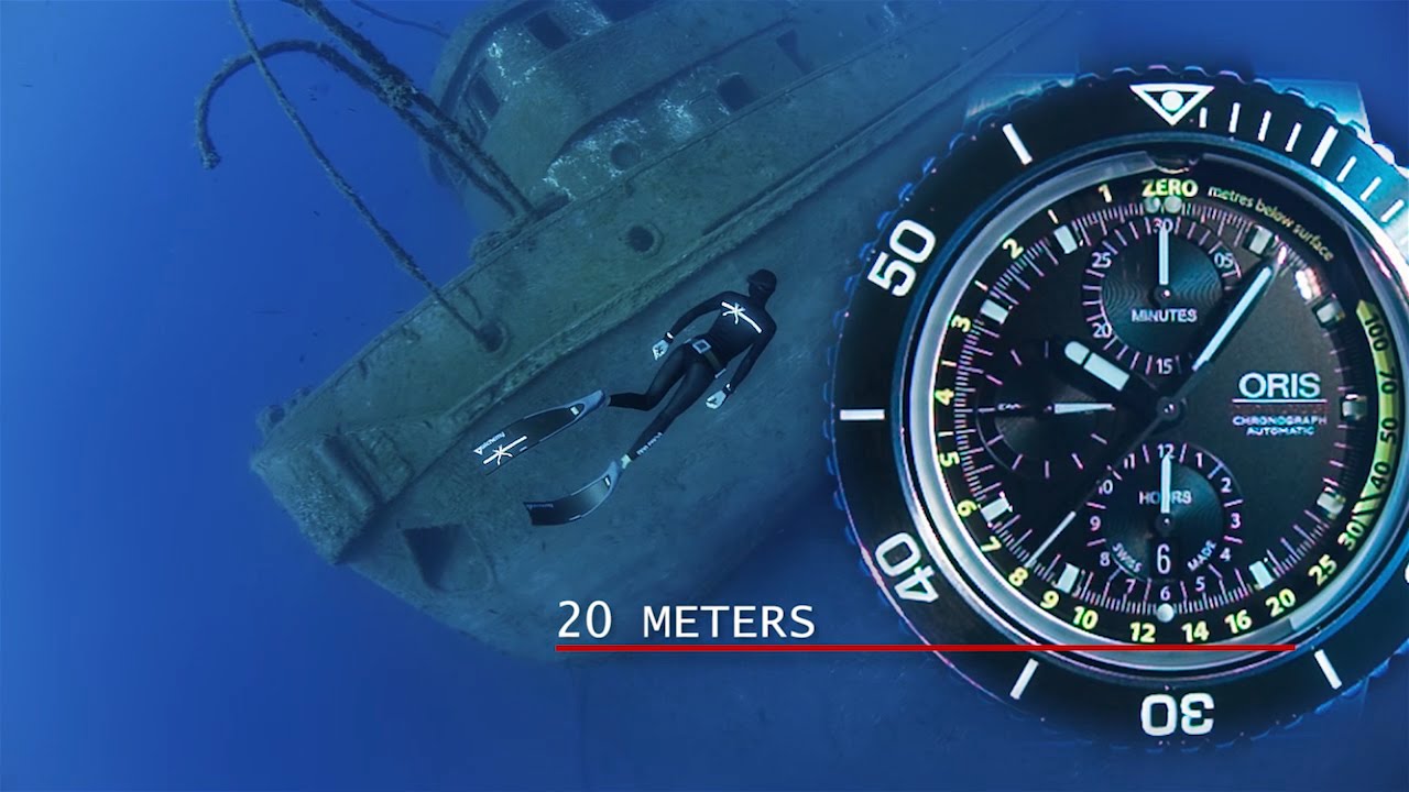 Oris Aquis Depth Gauge Chronograph Underwater